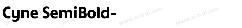 Cyne SemiBold字体转换